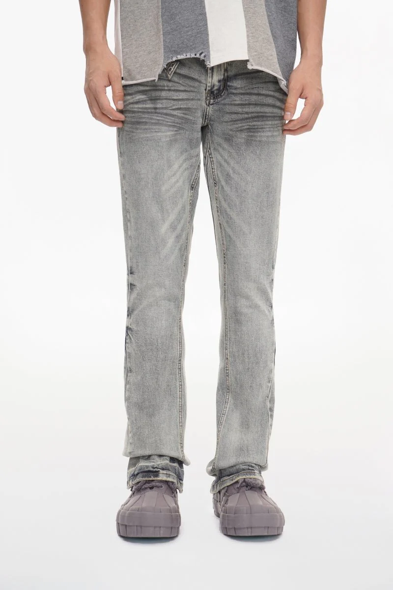 Fax Stacked Flare Jean Light Blue Washed - Image 3