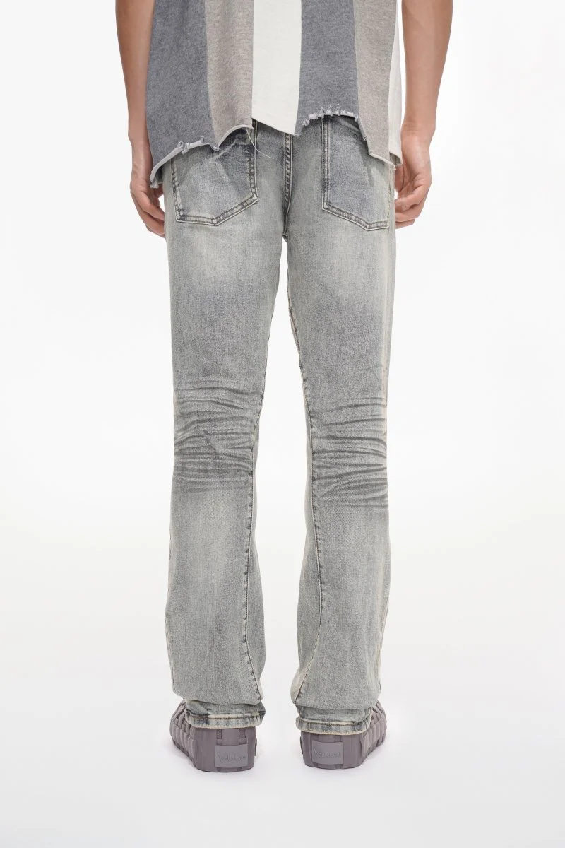 Fax Stacked Flare Jean Light Blue Washed - Image 5