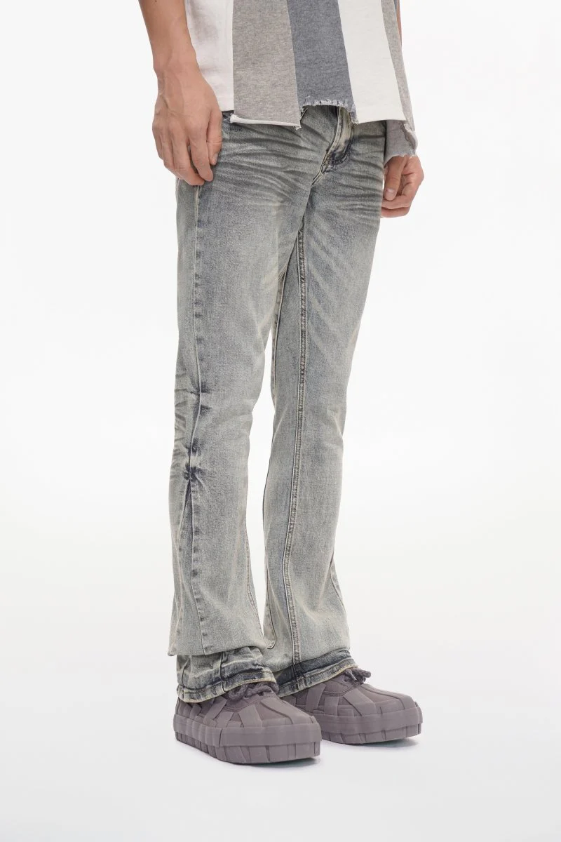 Fax Stacked Flare Jean Light Blue Washed - Image 6