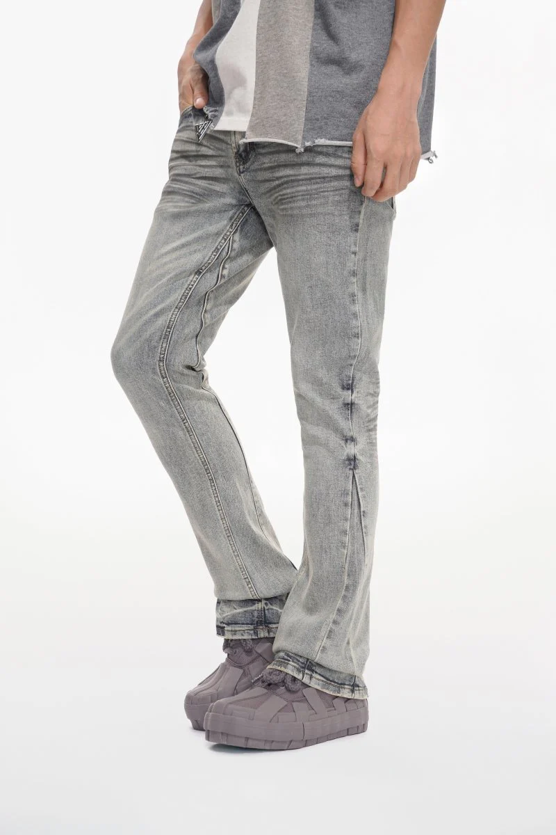 Fax Stacked Flare Jean Light Blue Washed - Image 7