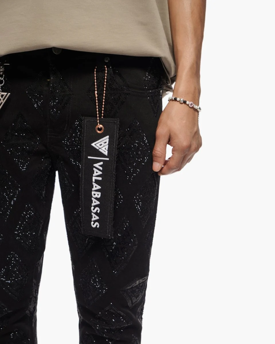 Glim Stacked Flare Jeans Black - Image 10