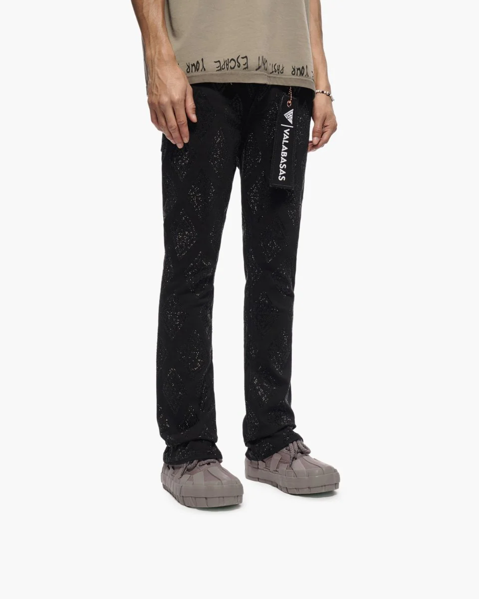 Glim Stacked Flare Jeans Black - Image 5