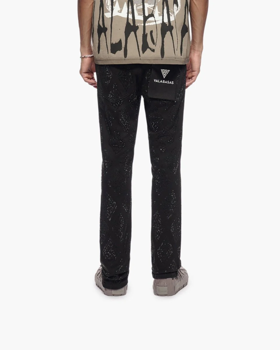 Glim Stacked Flare Jeans Black - Image 8