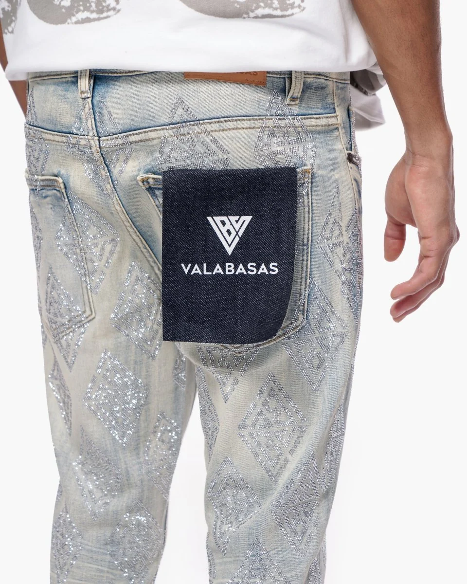 Glim Stacked Flare Jeans Light Blue Wash - Image 10