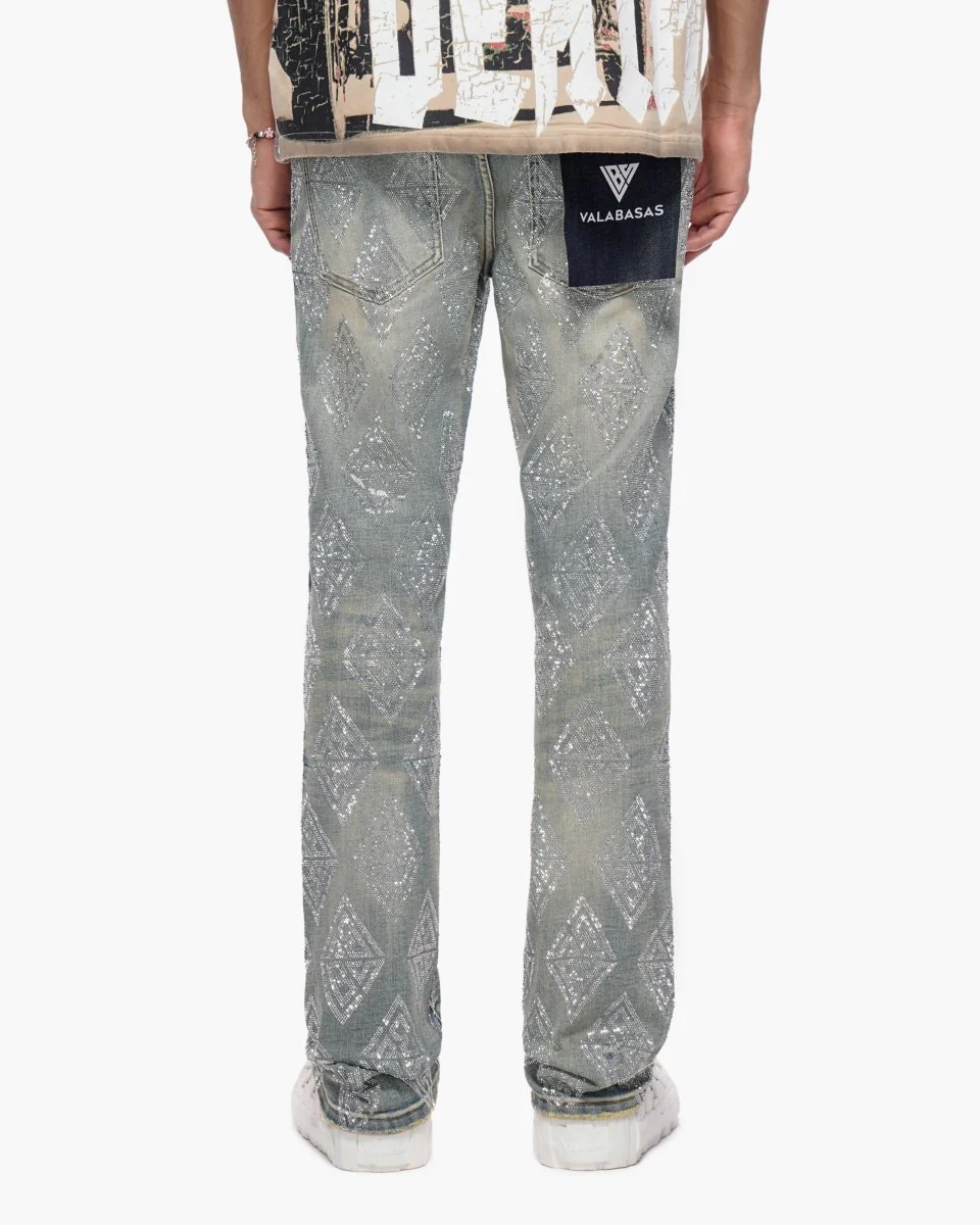 Glim Stacked Flare Jeans Vintage Wash - Image 8