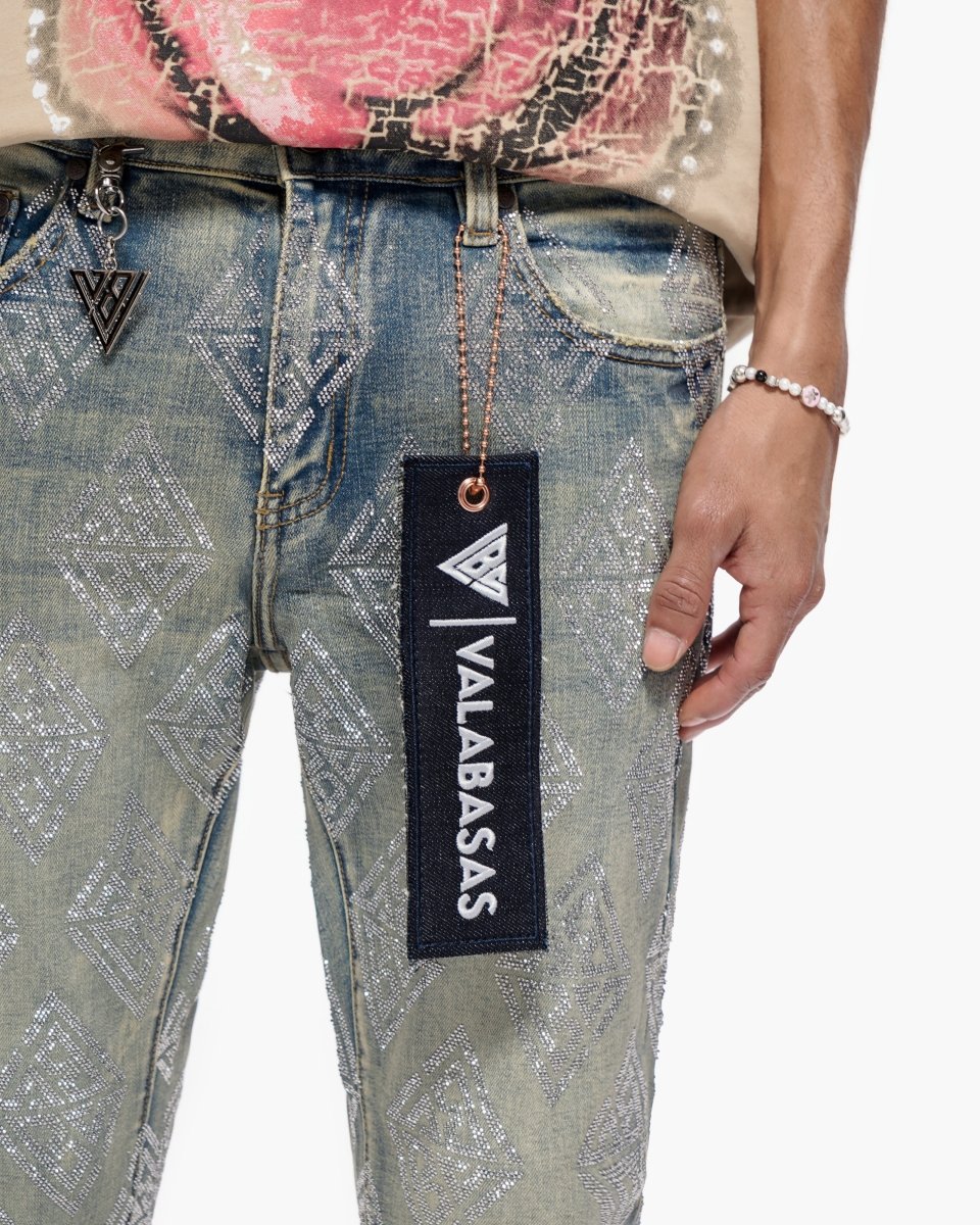 Glim Stacked Flare Jeans Vintage Wash - Image 9