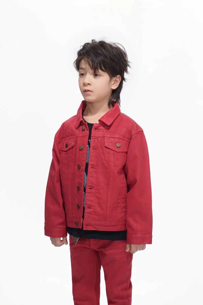 Hideout Kids Red Waxed Jacket - Image 5