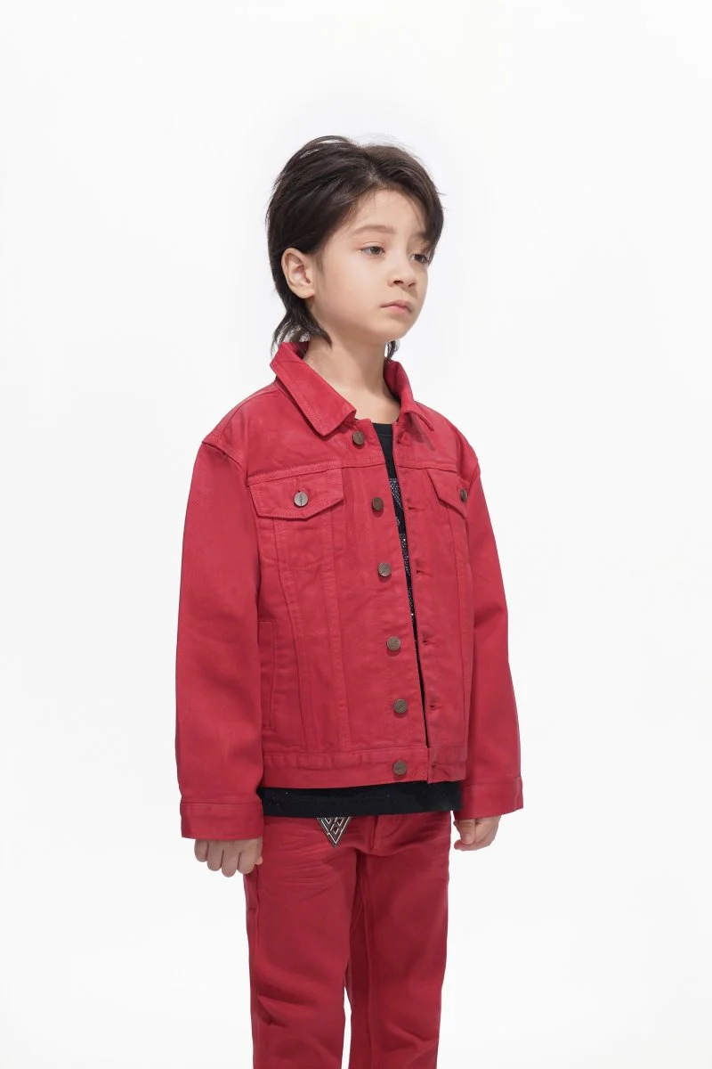 Hideout Kids Red Waxed Jacket - Image 6