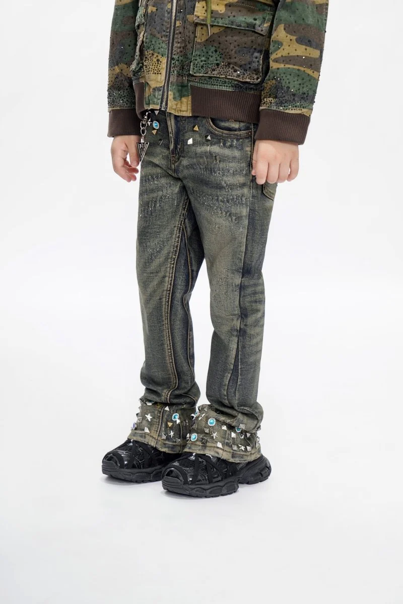 Ion Kids Vt. Wash Waxed Stacked Jeans - Image 5