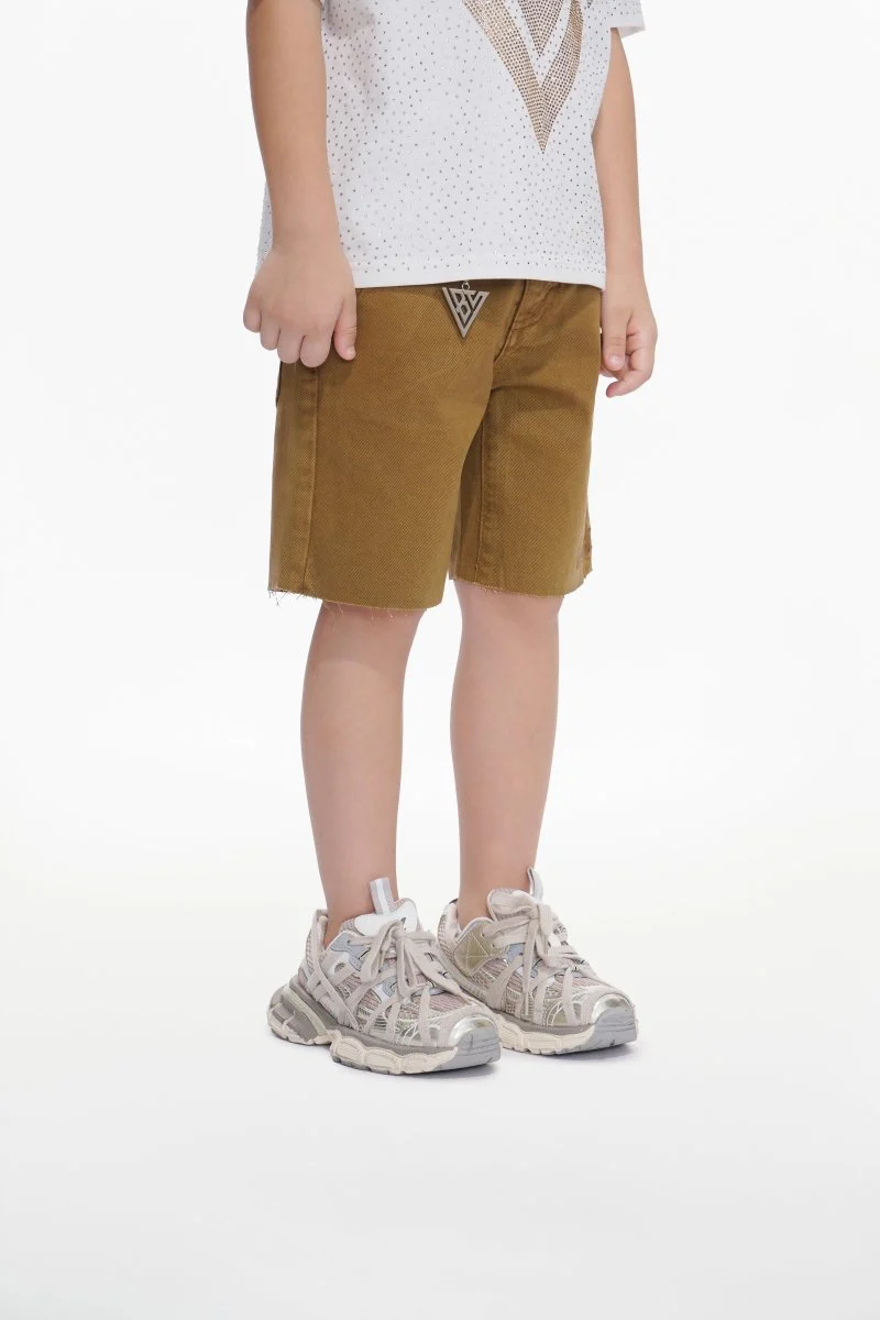 Jr. Shorts Kids Denim Brown Waxed - Image 5