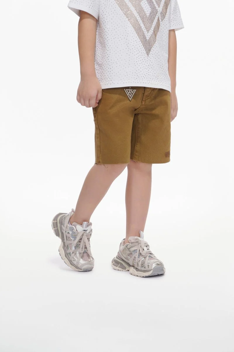 Jr. Shorts Kids Denim Brown Waxed - Image 8