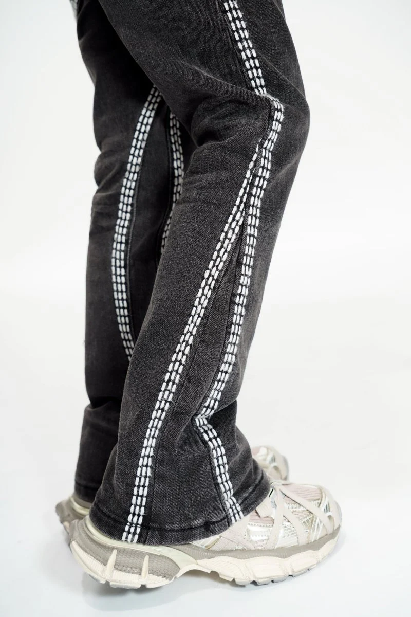 Cody Kids Grey Washed Stacked Jeans - Image 4