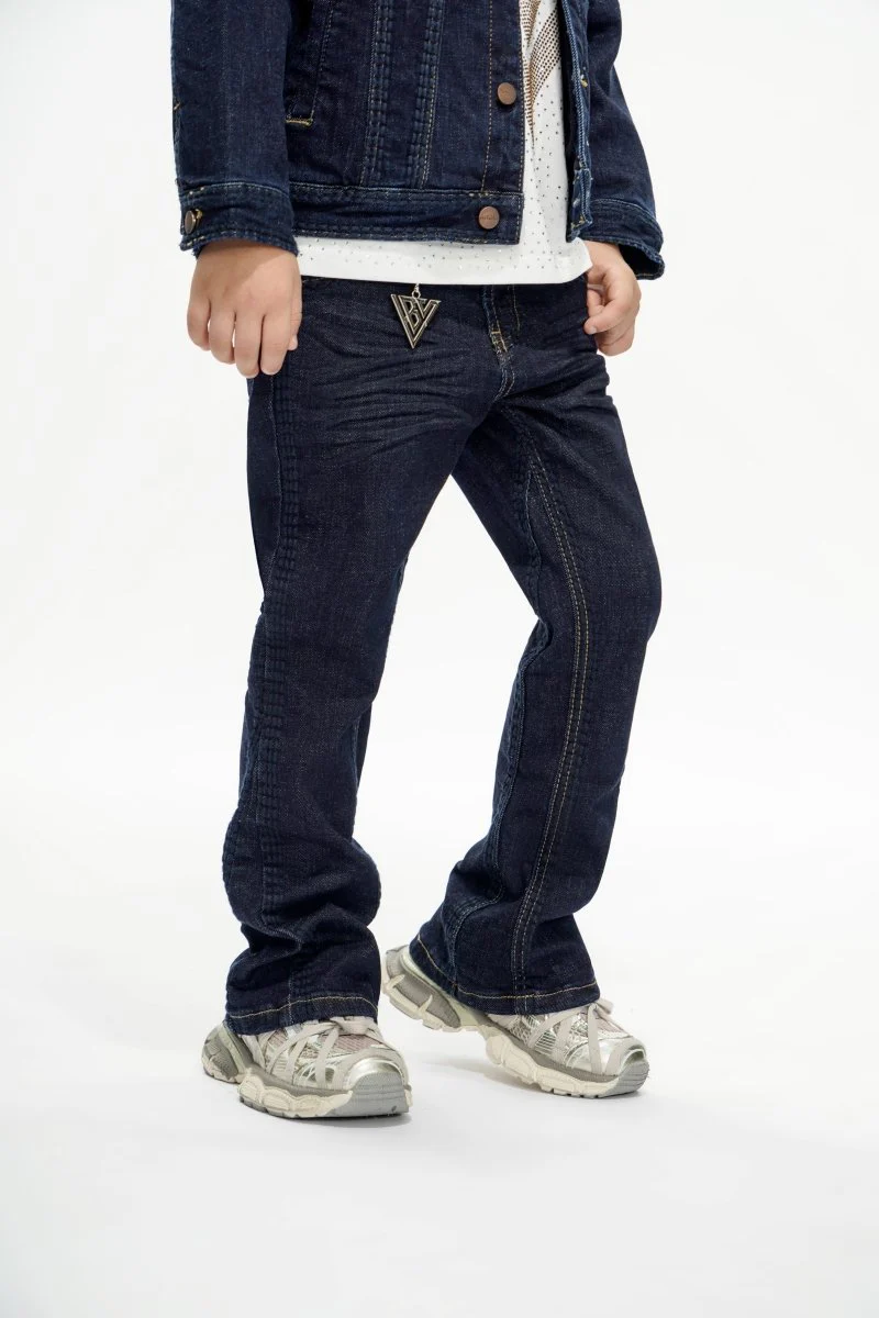 Cody Kids Indigo Blue Stacked Jeans - Image 8