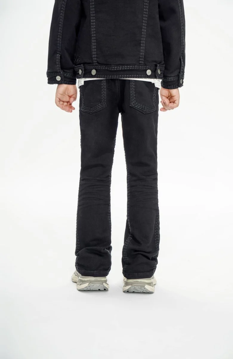 Cody Kids Jet Black Stacked Jeans - Image 3