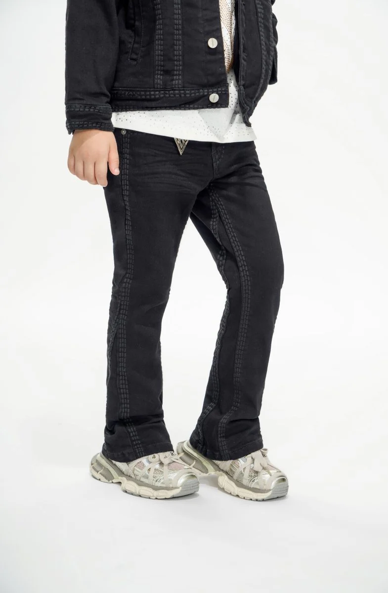 Cody Kids Jet Black Stacked Jeans - Image 7