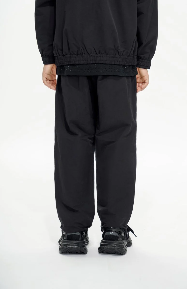 Silver Kids Black Knitted Pants - Image 3
