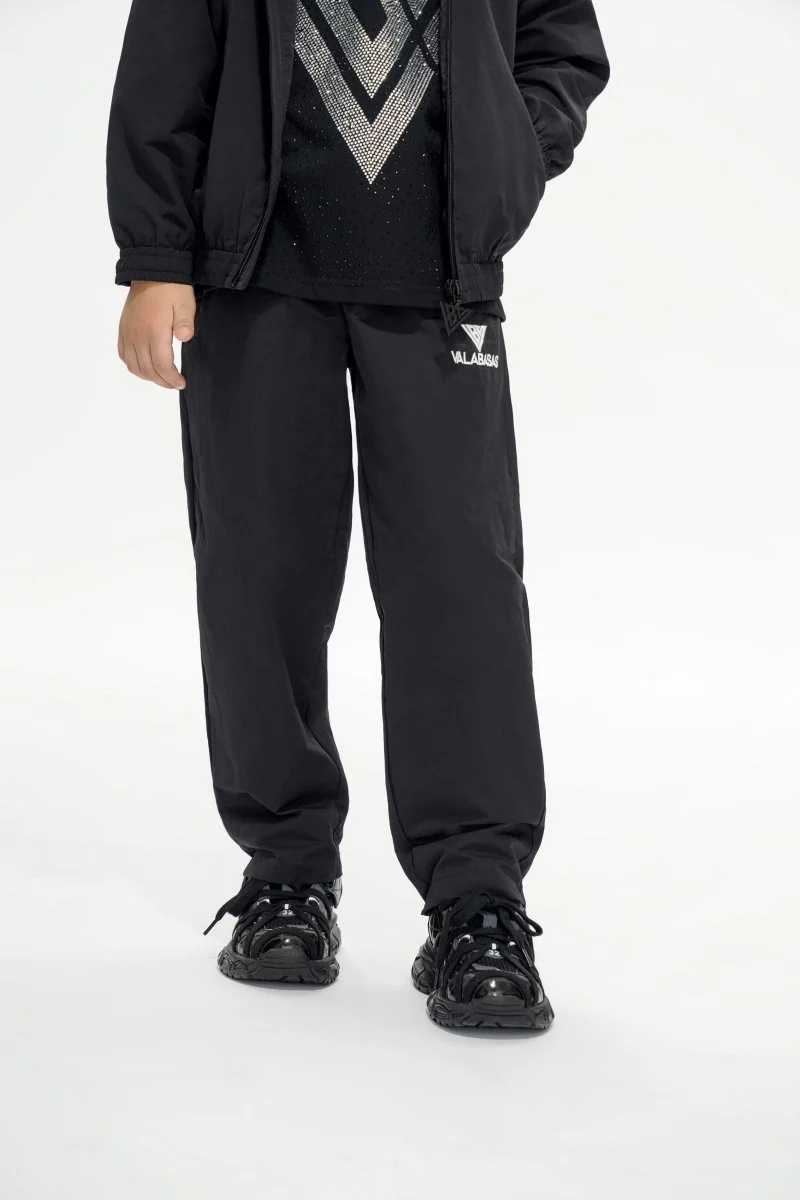 Silver Kids Black Knitted Pants - Image 5