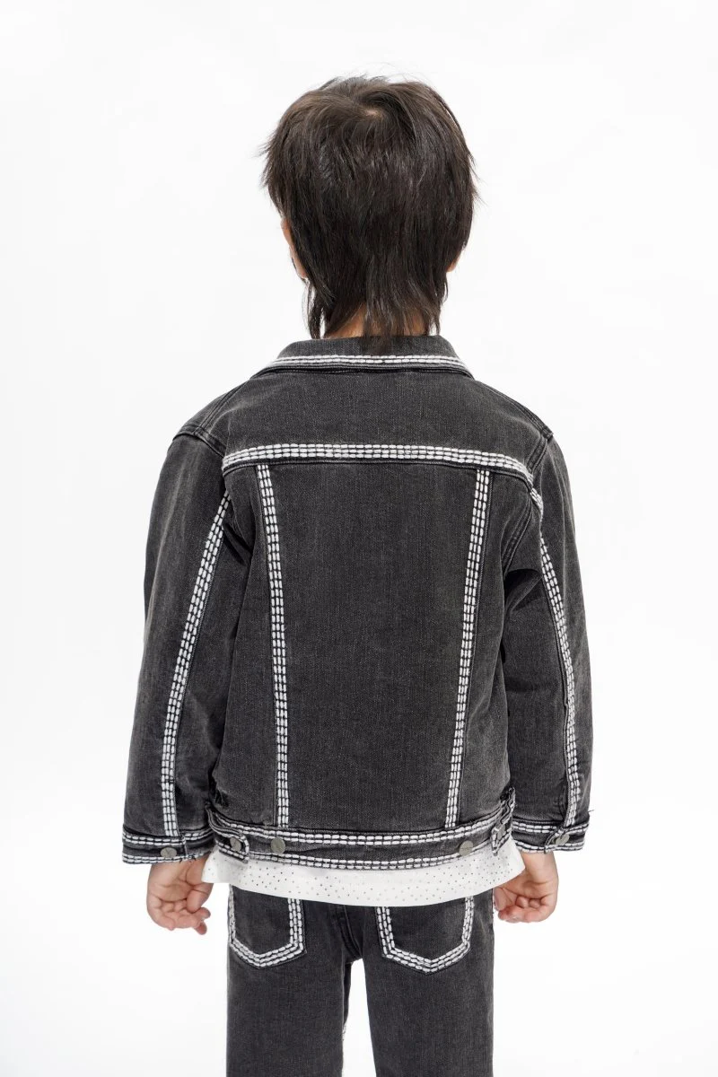 Treasury Kids Grey Washed Jacket - Image 3