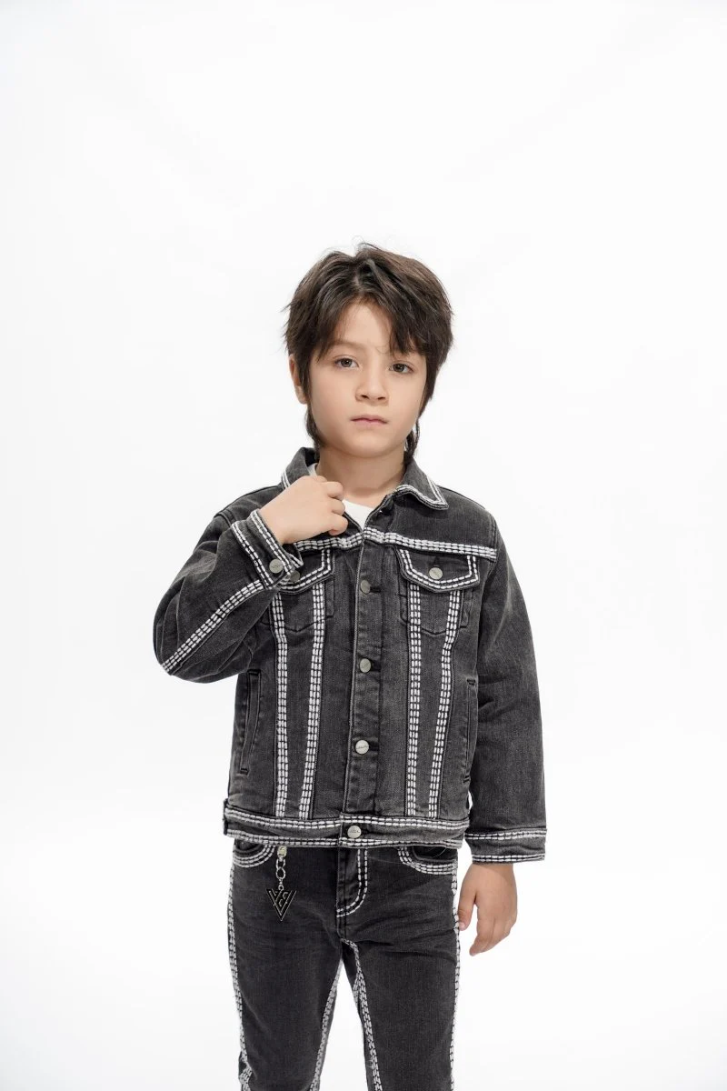 Treasury Kids Grey Washed Jacket - Image 4