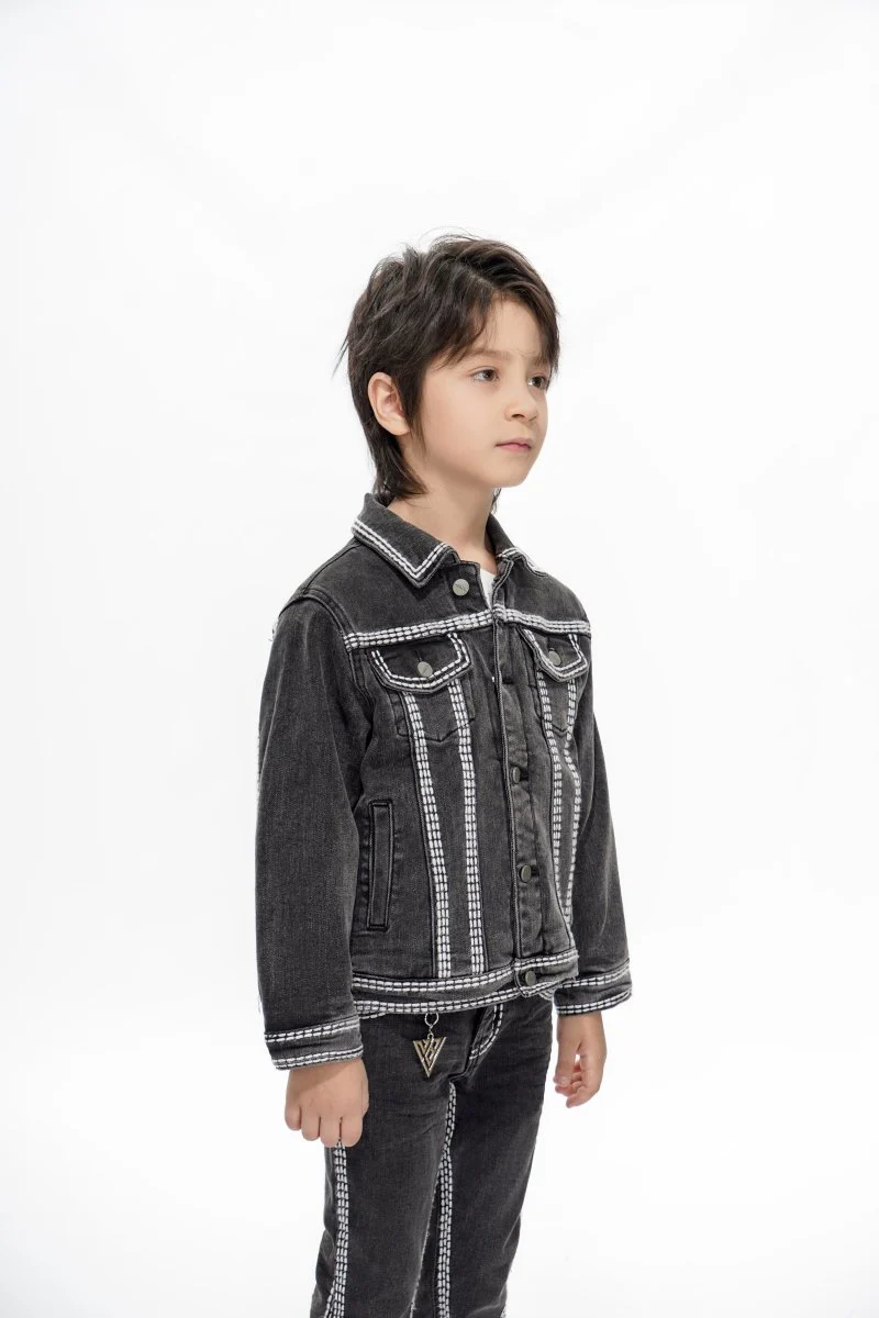 Treasury Kids Grey Washed Jacket - Image 5