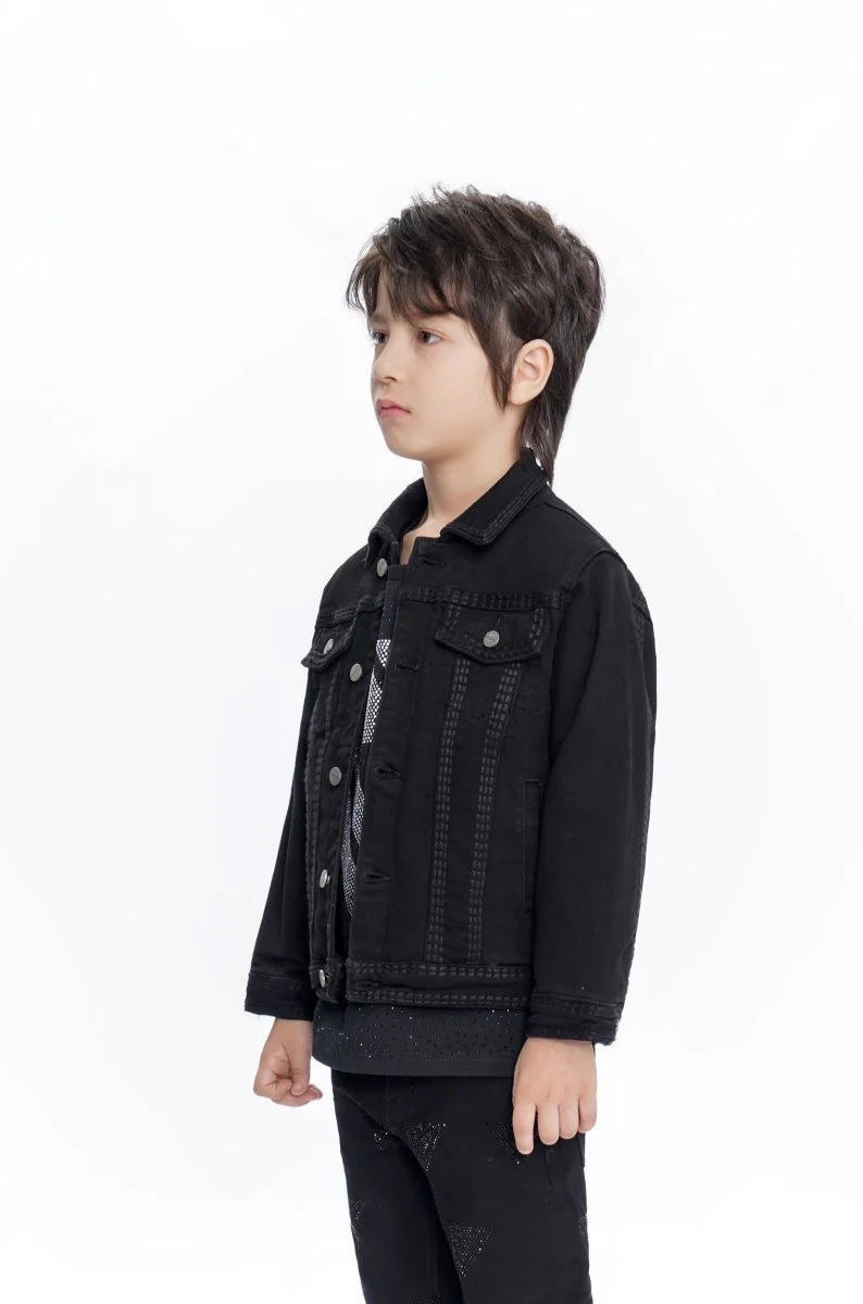 Treasury Kids Jet Black Jacket - Image 5