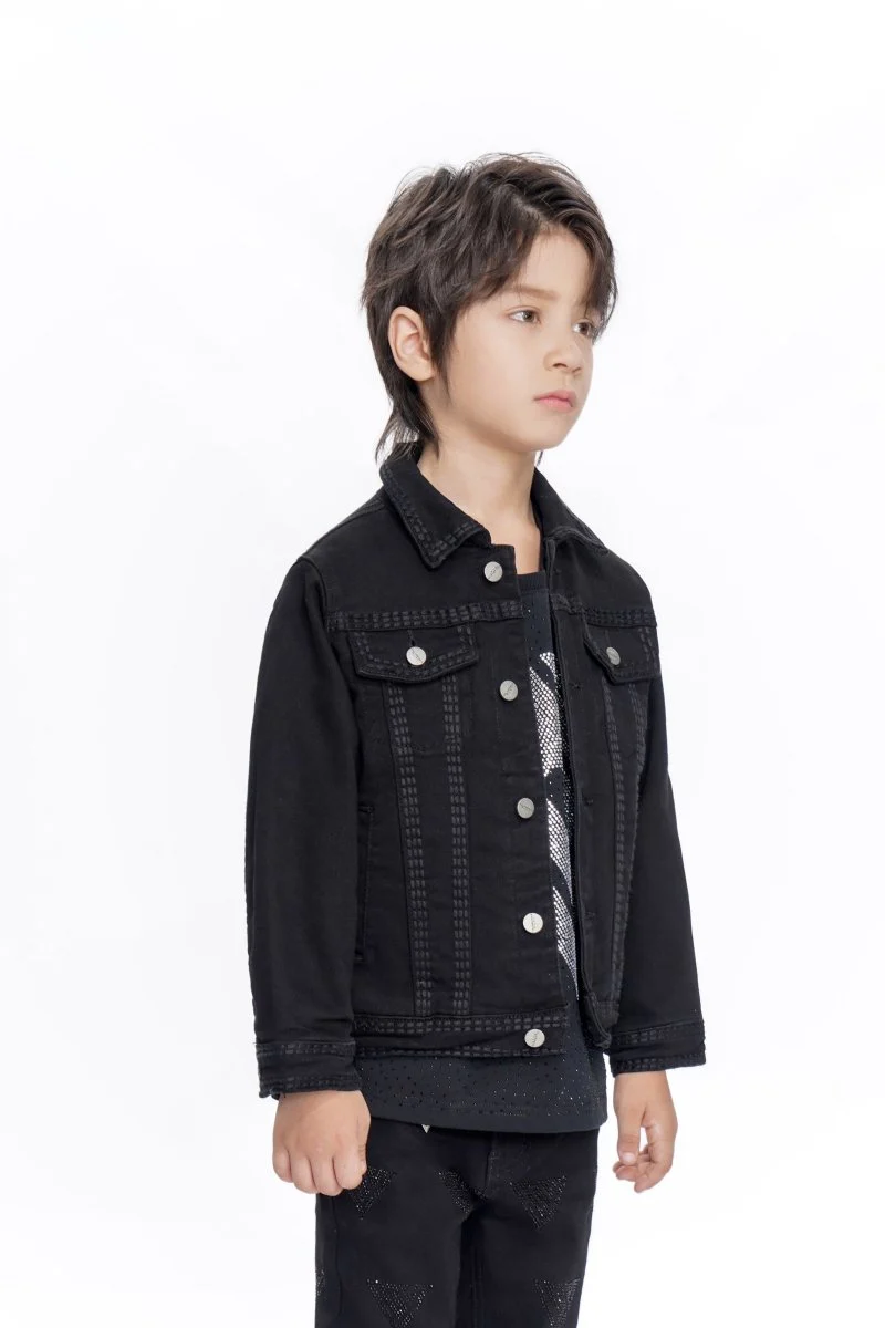 Treasury Kids Jet Black Jacket - Image 6