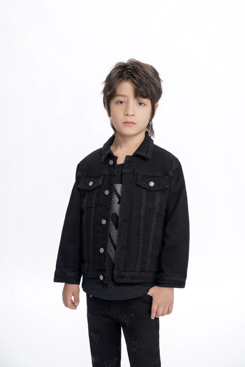 Treasury Kids Jet Black Jacket - Image 7