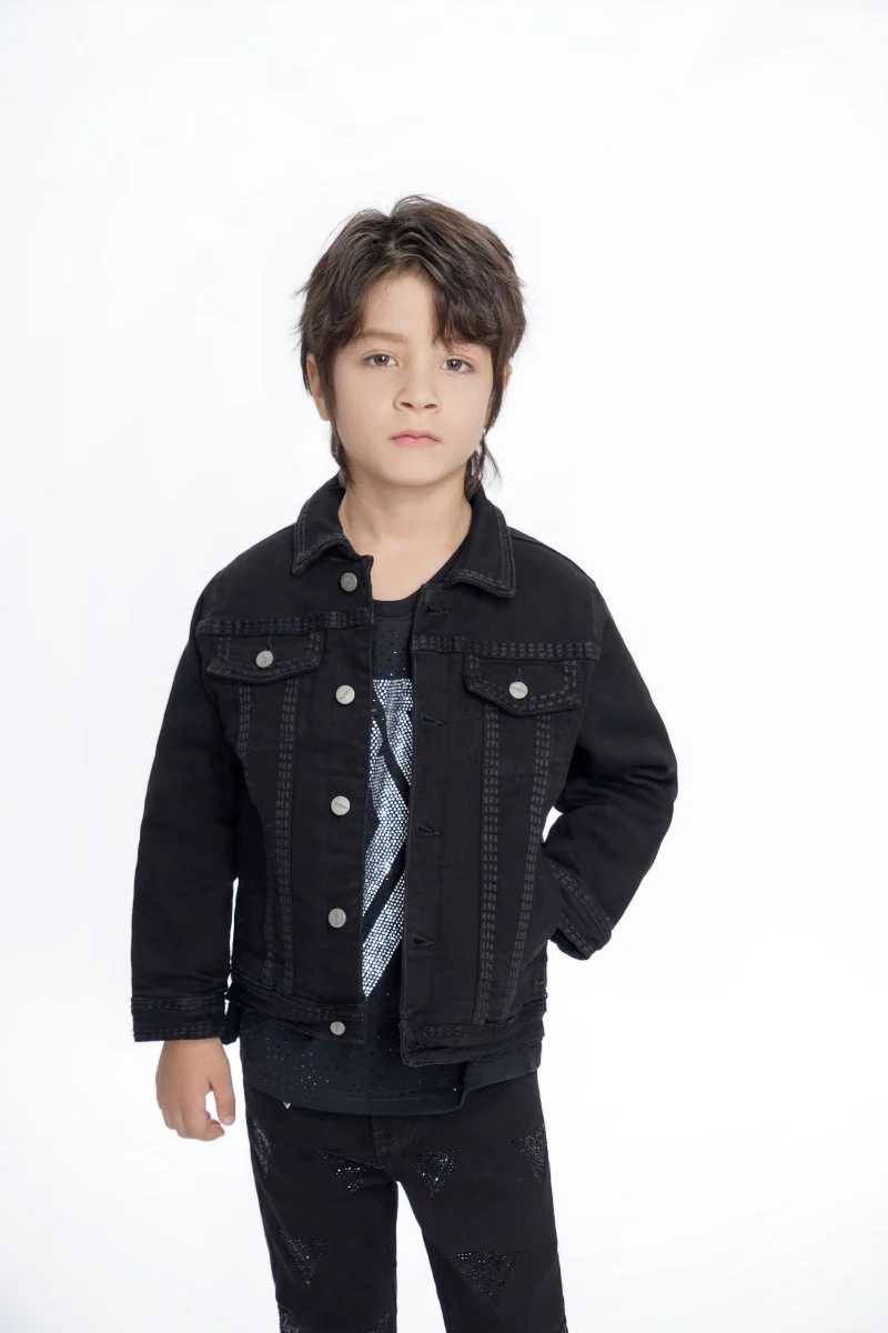 Treasury Kids Jet Black Jacket - Image 8