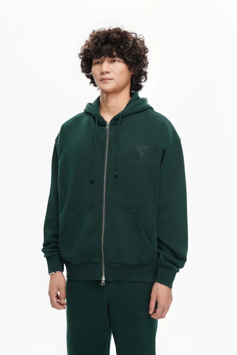 Mr. Fleece Zip Up Green - Image 4