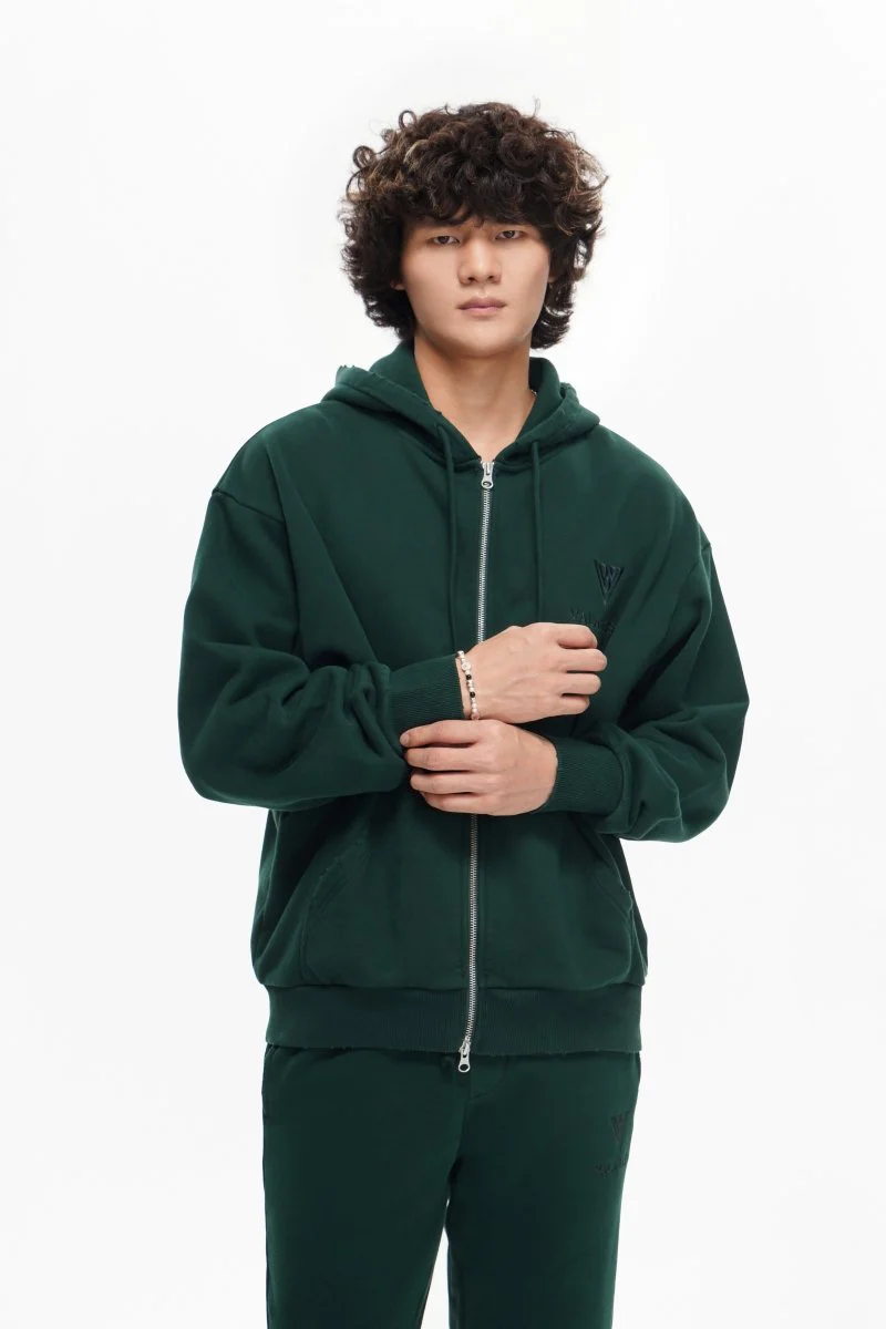 Mr. Fleece Zip Up Green - Image 8