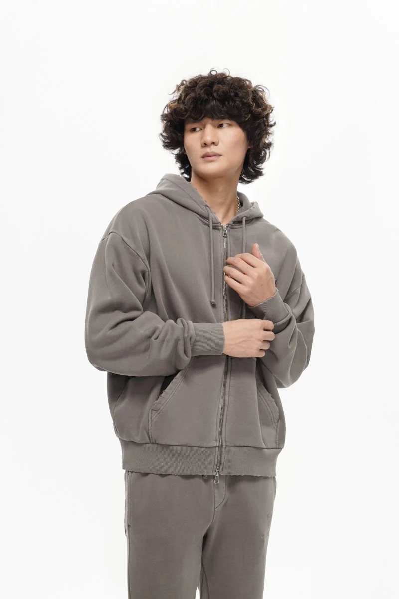 Mr. Fleece Zip Up Mocha - Image 3