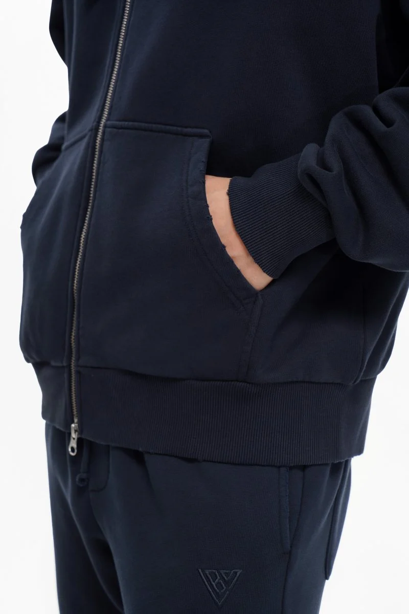 Mr. Fleece Zip Up Navy - Image 4
