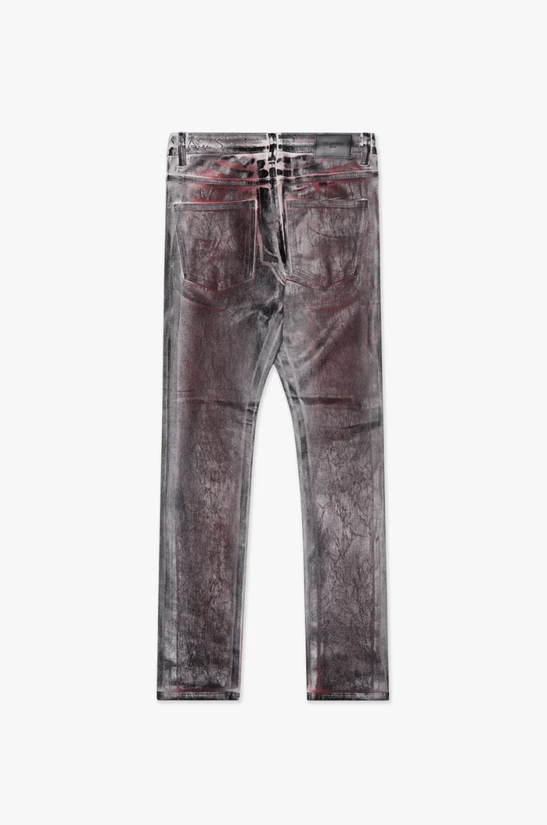 Mr. Flex Skinny Jean Red/White Dirty waxed - Image 3