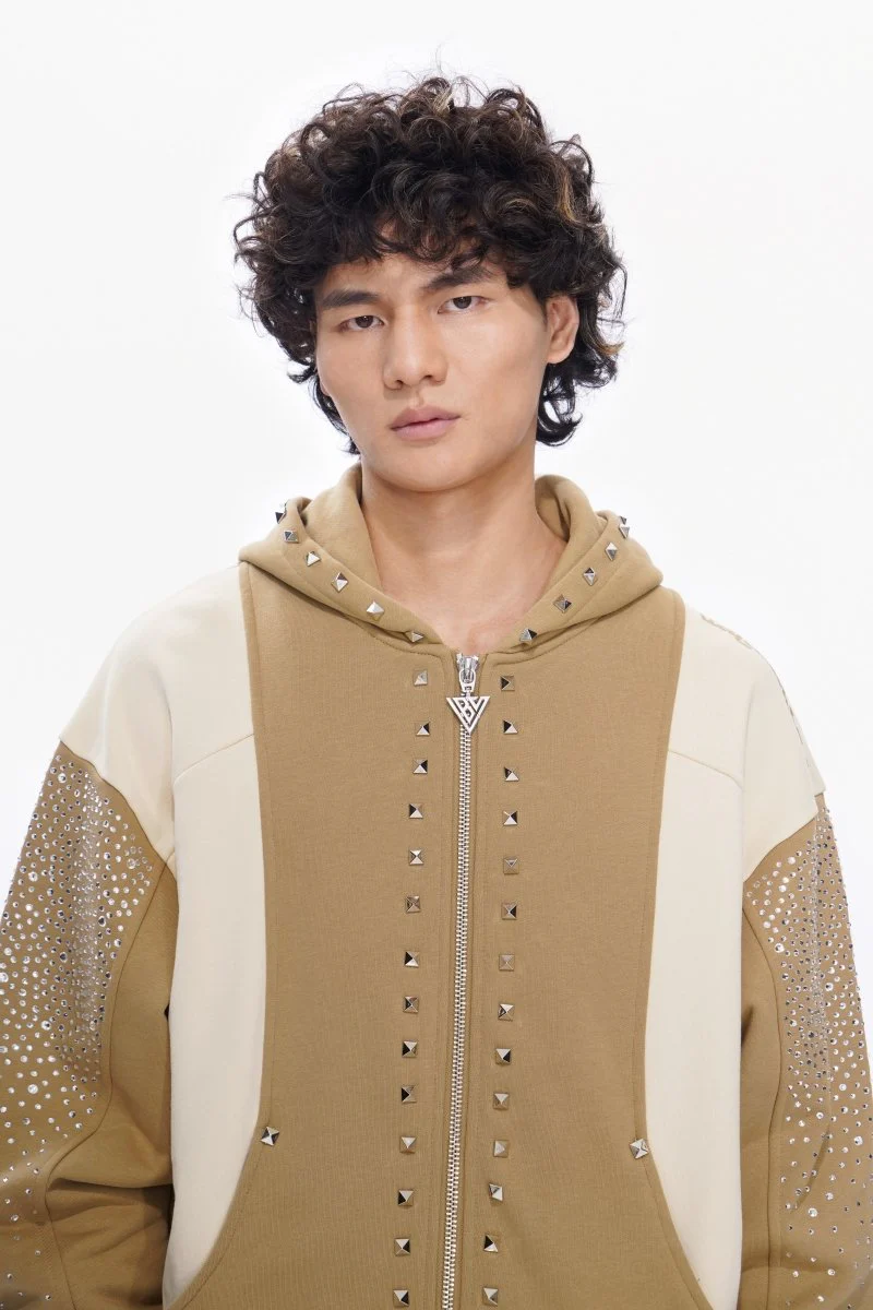 Poncho Fleece Jacket Khaki - Image 3