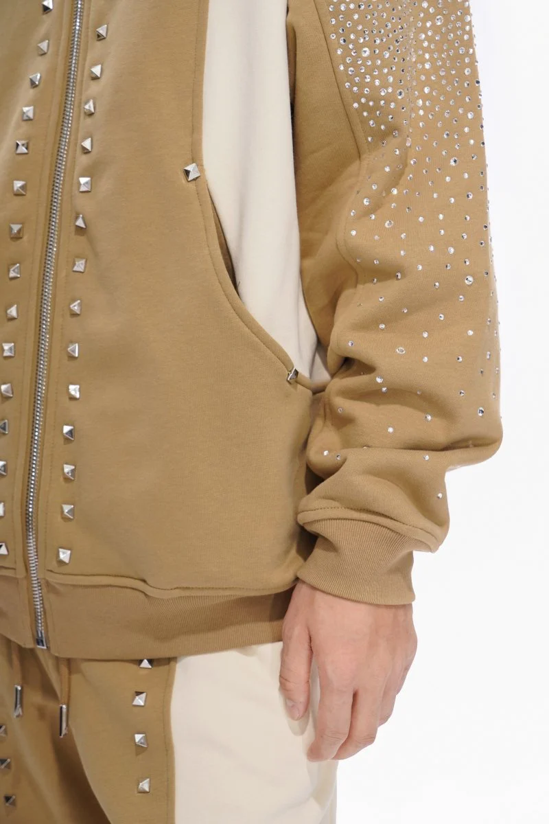 Poncho Fleece Jacket Khaki - Image 4