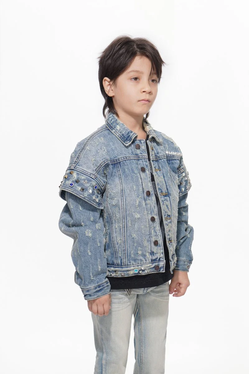 Scavenge Kids Blue Washed Jacket - Image 3