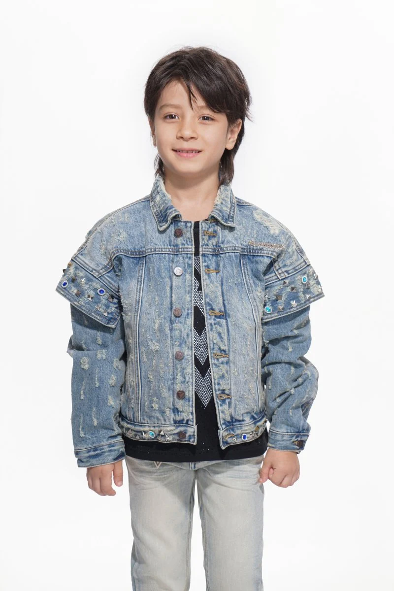 Scavenge Kids Blue Washed Jacket - Image 5