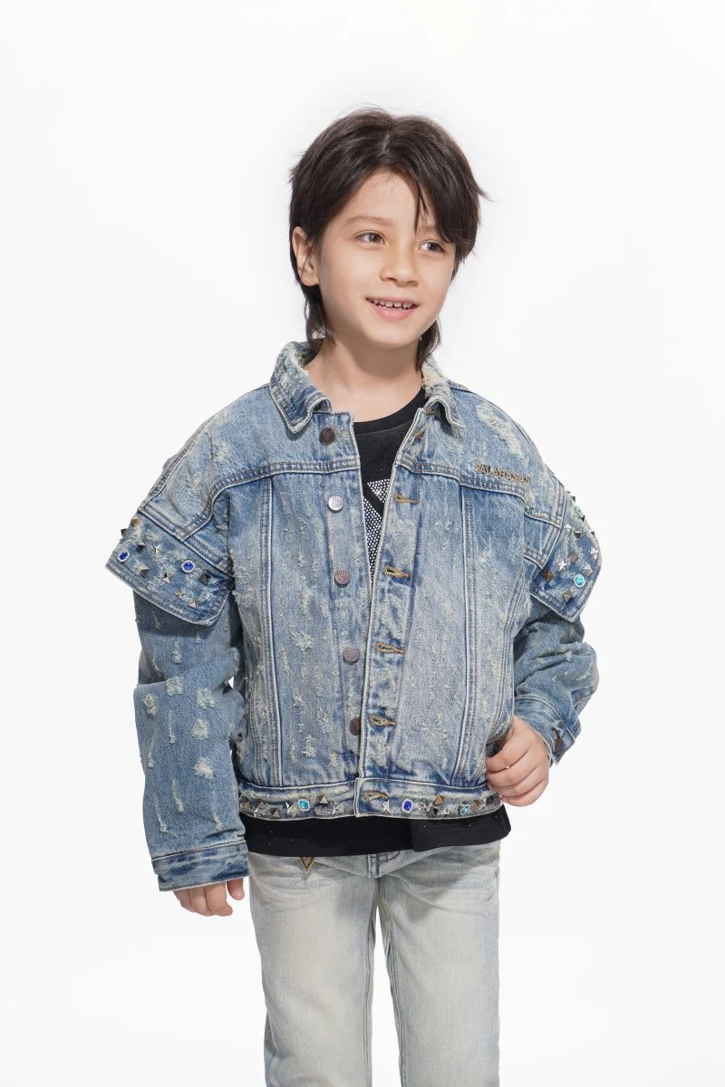 Scavenge Kids Blue Washed Jacket - Image 6