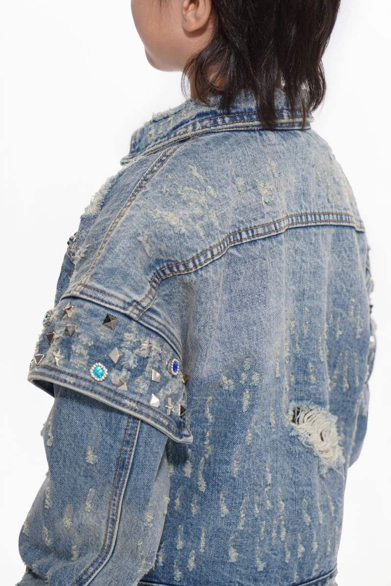 Scavenge Kids Blue Washed Jacket - Image 8