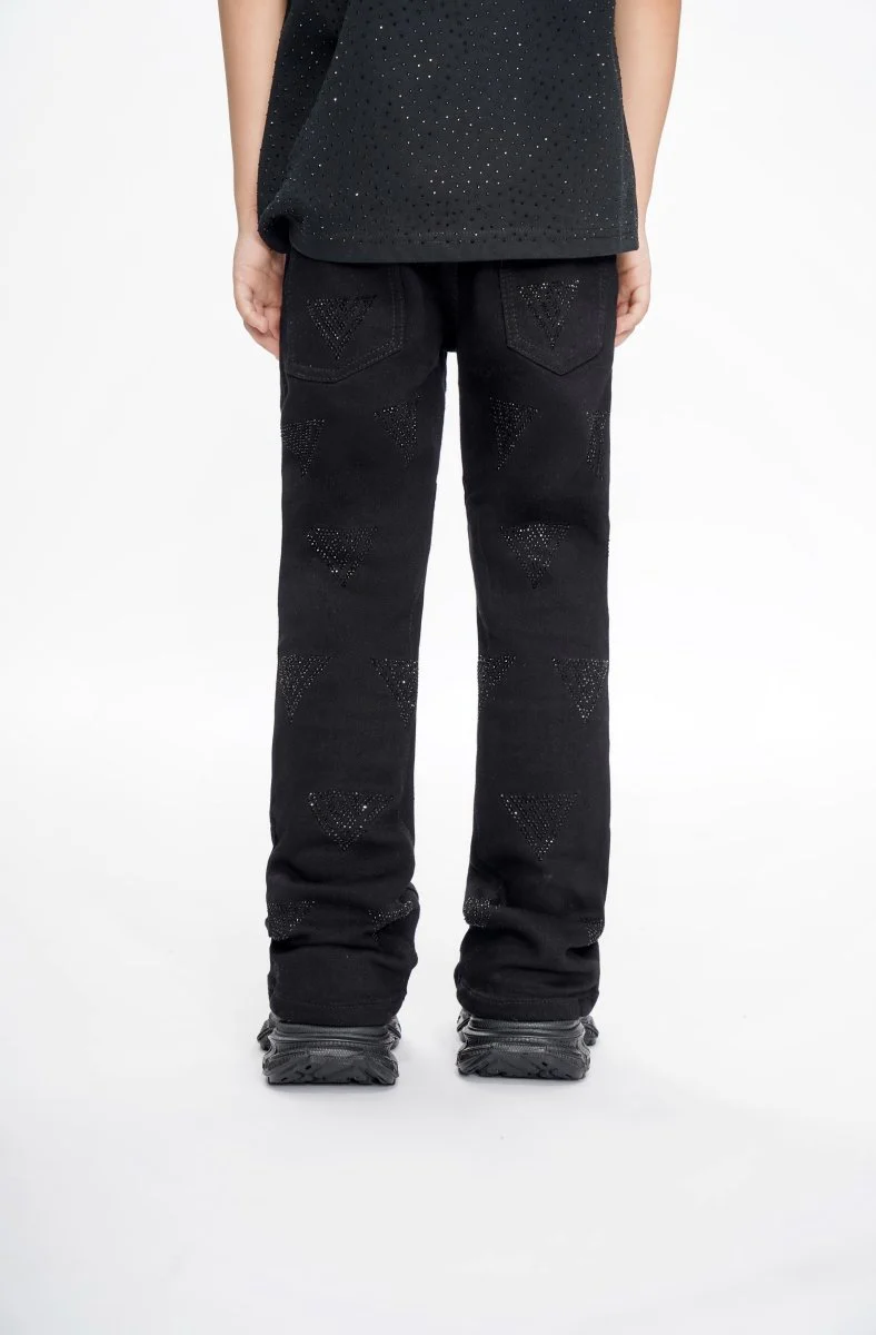 Show Kids Jet Black Stacked Jeans - Image 5