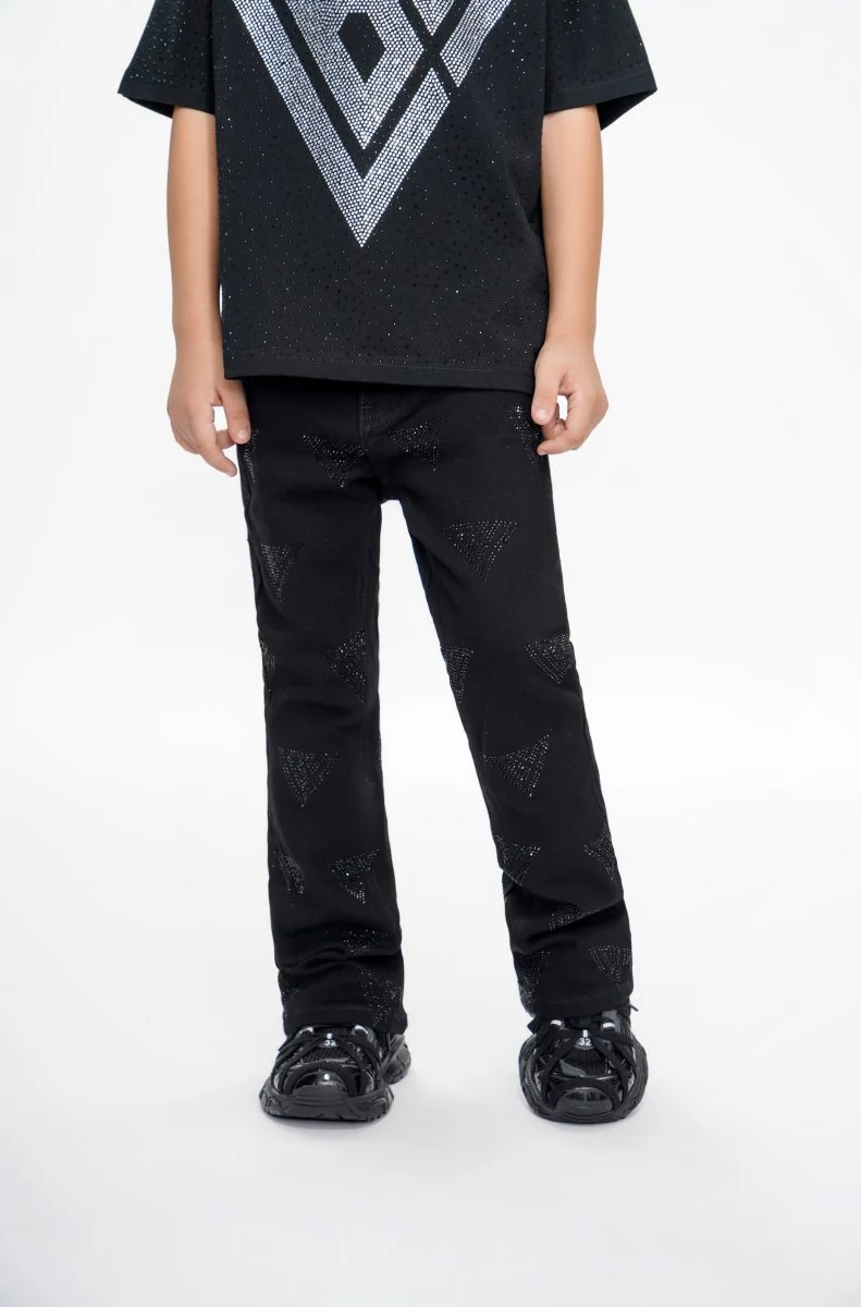 Show Kids Jet Black Stacked Jeans - Image 6