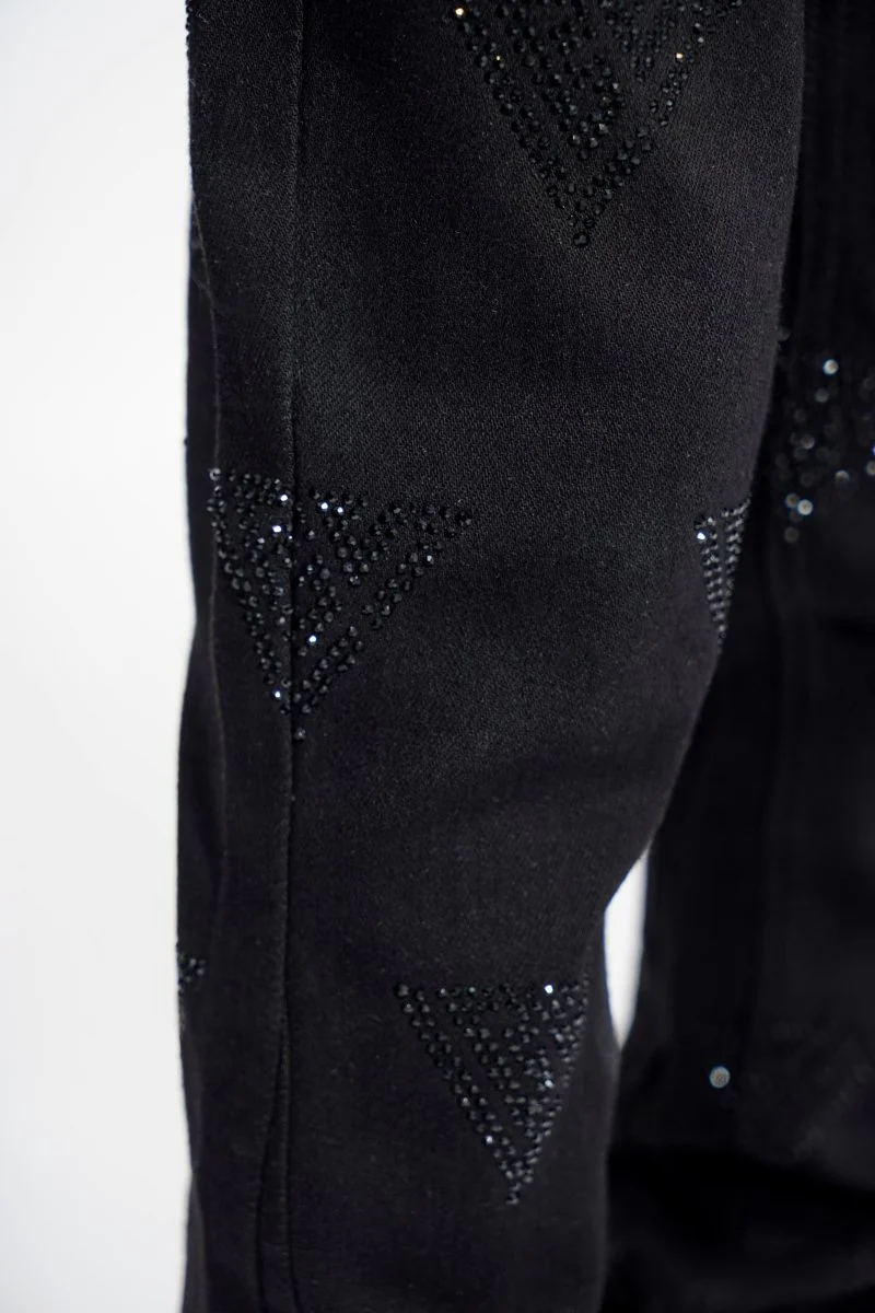 Show Kids Jet Black Stacked Jeans - Image 8