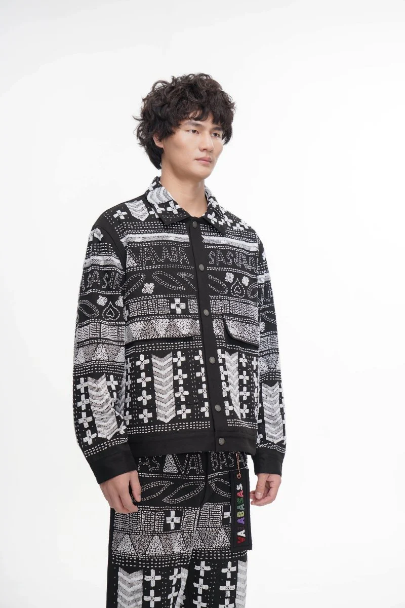 Time Grey Multi Hand Beaded Jacket - Image 5