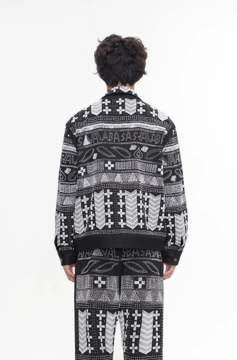 Time Grey Multi Hand Beaded Jacket - Image 7