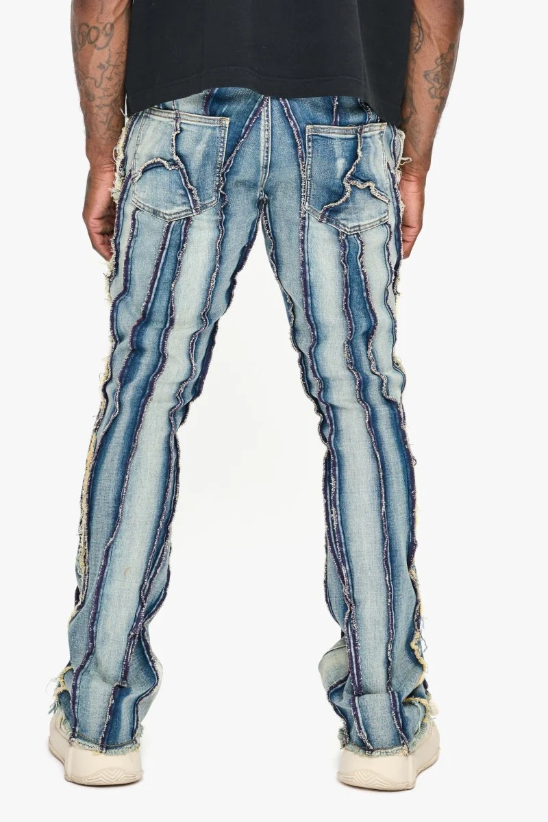Twisted Stacked Denim Blue Wash - Image 4