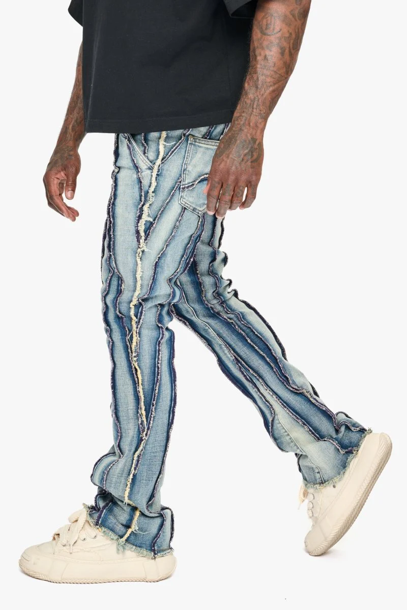 Twisted Stacked Denim Blue Wash - Image 5