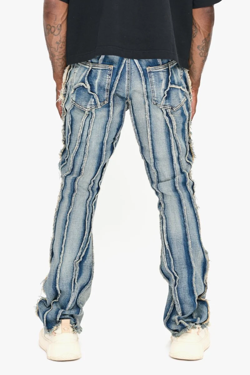 Twisted Stacked Denim Light Blue Wash - Image 4