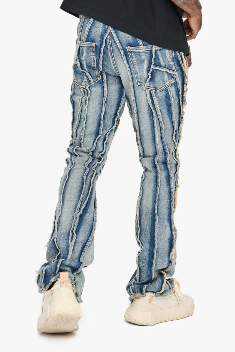 Twisted Stacked Denim Light Blue Wash - Image 6