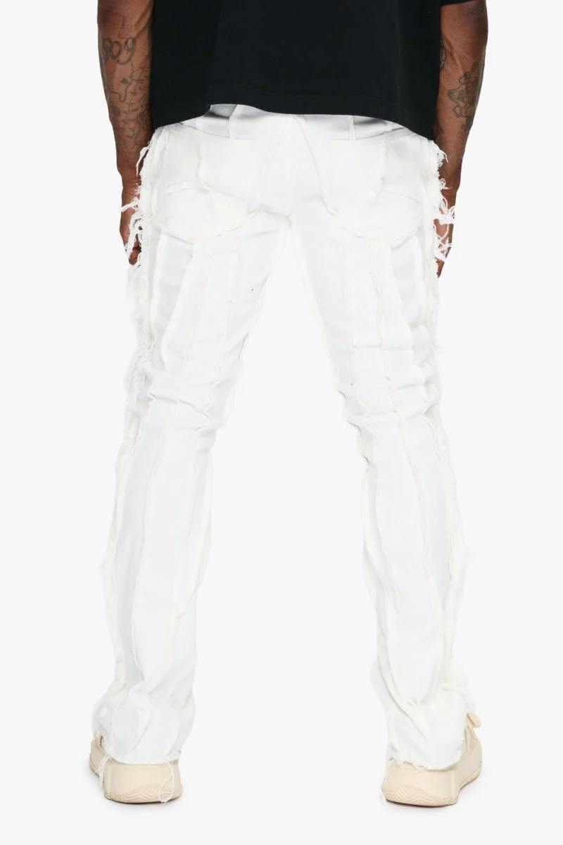 Twisted Denim Jean Stacked White - Image 4