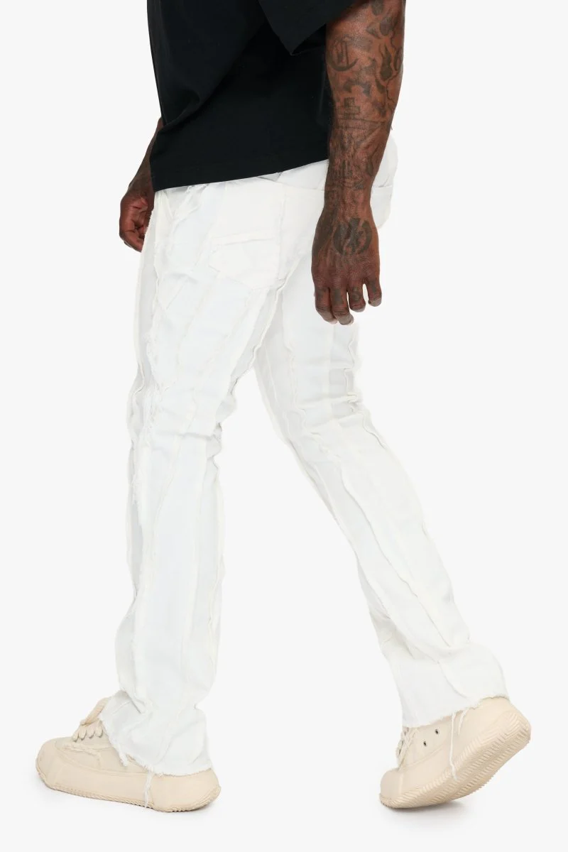 Twisted Denim Jean Stacked White - Image 6